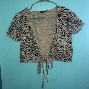 Cheetah Print Tie Top!